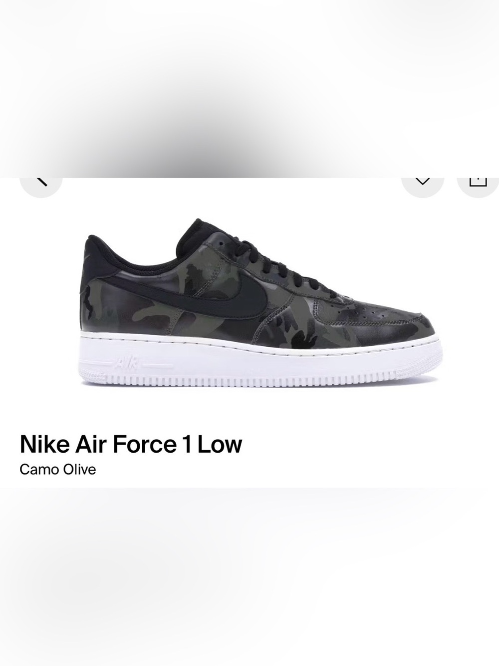Nike Air Force 1 Low - Black Camo/White